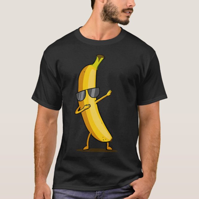 Dabbing Yellow Banana - Dab Funny Dancing Fruit  T-Shirt (Front)