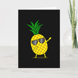 Dabbing Yellow Pineapple DAB Funny Dancing Fruit Card