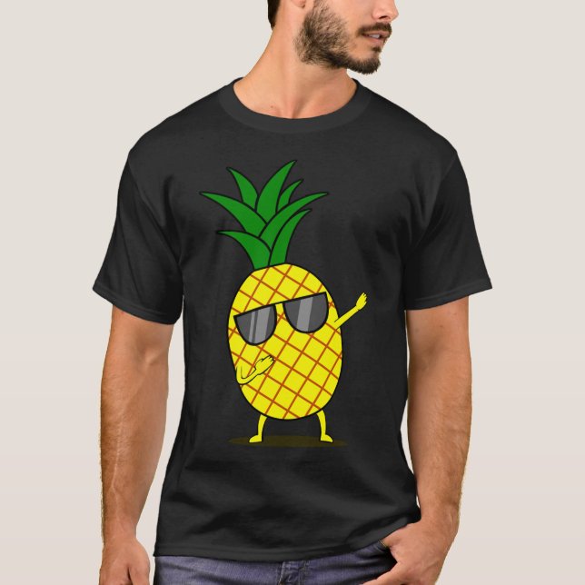 Dabbing Yellow Pineapple - Dab Funny Dancing Fruit T-Shirt (Front)