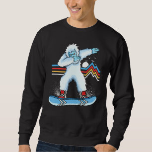 Dabbing Yeti Vintage Snowboarding Retro Snowboard Sweatshirt