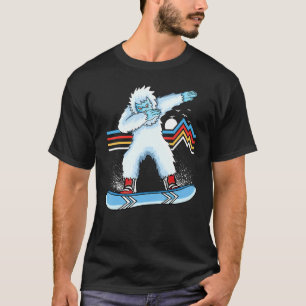 Dabbing Yeti Vintage Snowboarding Retro Snowboard T-Shirt