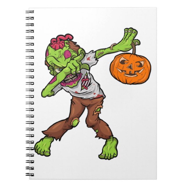 Dabbing Zombie Halloween Dab Funny Gift design Notebook (Front)