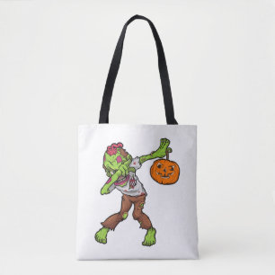 Dabbing Zombie Halloween Dab Funny Gift design Tote Bag