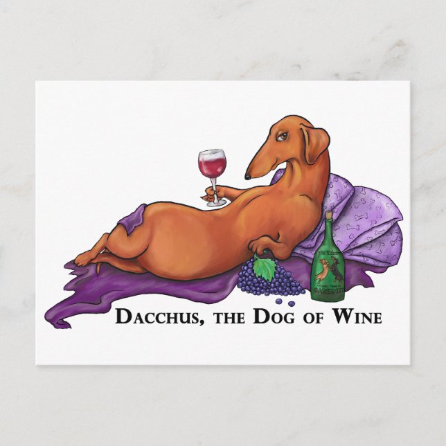 Dacchus Dog of Wine Postcard (Front)