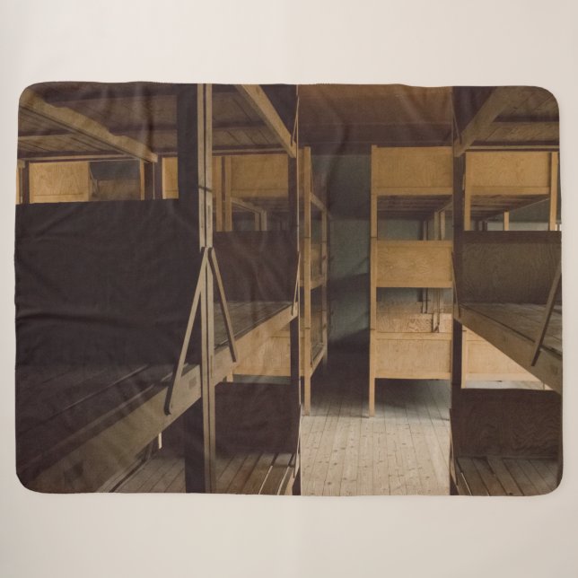 DACHAU GERMAN PRISON CAMP SHERPA BLANKET (Front (Horizontal))