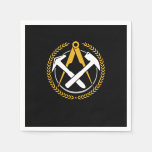 Dachdecker Logo Roofers Construction Repair Gift Napkin