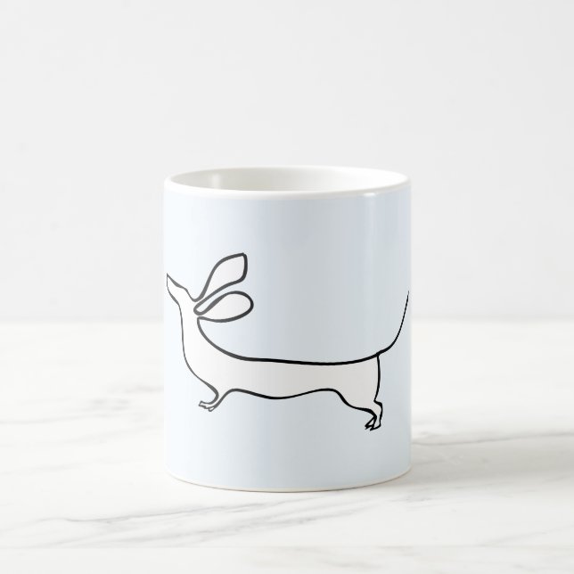 Dachs one-line illustration mug (Center)