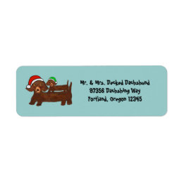 Dachshing all the Way Return Address Label