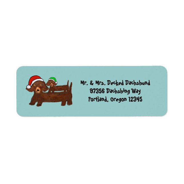 Dachshing all the Way Return Address Label (Front)