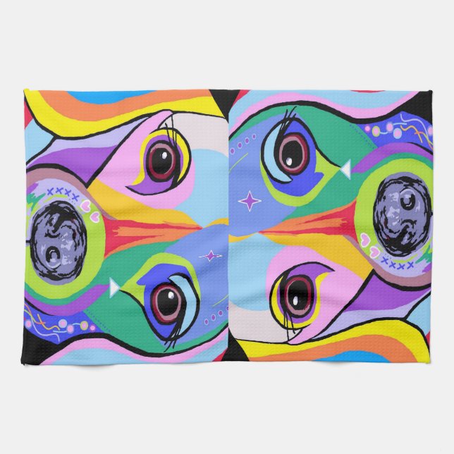 Dachshund 2 tea towel (Horizontal)