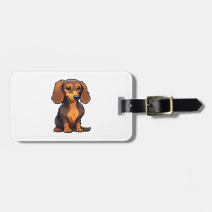 Dachshund 3 luggage tag