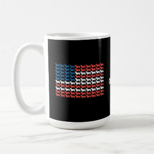 Dachshund 4th of July American Flag Patriotic  Coffee Mug