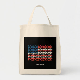 Dachshund 4th of July American Flag Patriotic Tote Bag