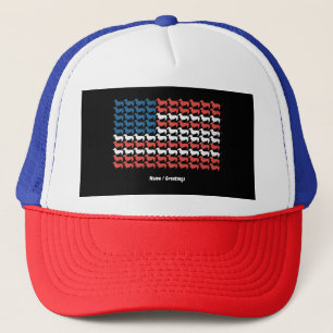 Dachshund 4th of July American Flag Patriotic Trucker Hat