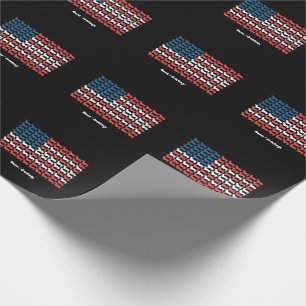 Dachshund 4th of July American Flag Patriotic Wrapping Paper