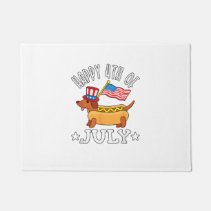 Dachshund 4th of July Cute Patriotic Men Women Kid Doormat