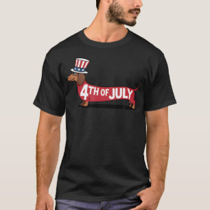 Dachshund 4Th Of July Patriotic Wiener Dog T-Shirt