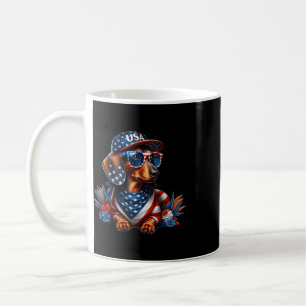 Dachshund 4th Of July Us American Flag Doxie Dog P Coffee Mug