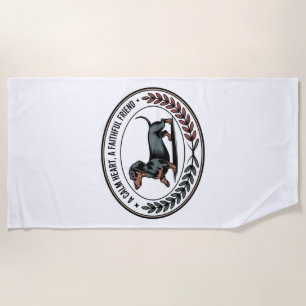 Dachshund A Calm Heart, A Faithful Friend Beach Towel