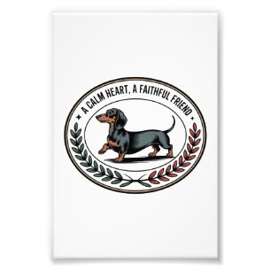 Dachshund A Calm Heart, A Faithful Friend Photo Print