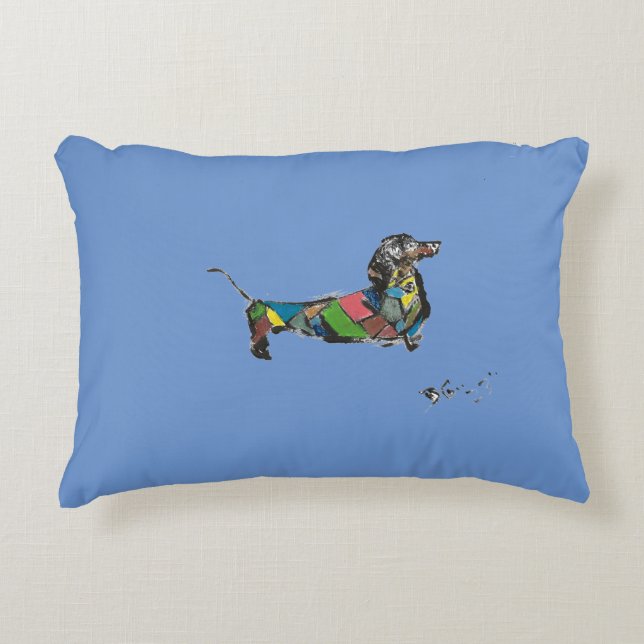 Dachshund Accent Pillow (Front)