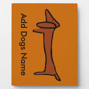 Dachshund, add name plaque