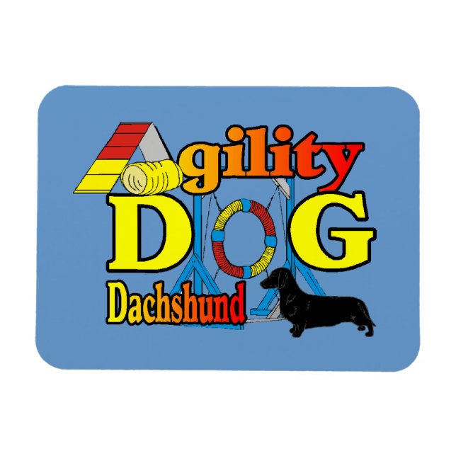 Dachshund_Agility Magnet (Horizontal)