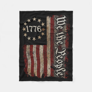 Dachshund American Flag Independence Day Gift Fleece Blanket