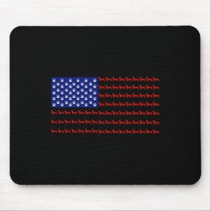 Dachshund American Flag Independence Day Gift Mouse Pad