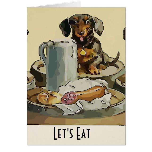 Dachshund and beer, add text (Front)