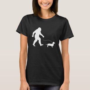 Dachshund And Bigfoot - Dog Lover Pet Trainer Bree T-Shirt