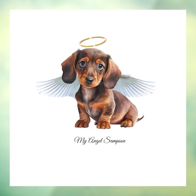 Dachshund Angel Puppy Window Decal (Sheet 3)