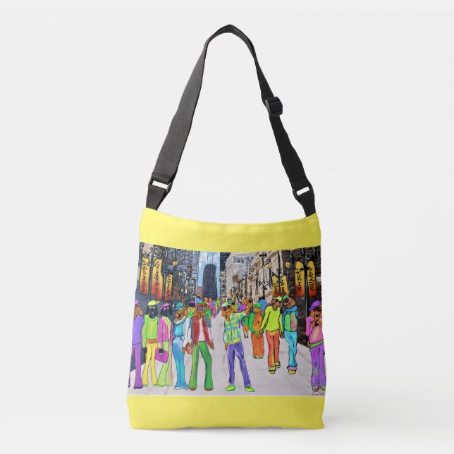 Dachshund Art Crossbody Bag (Front)