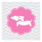 Dachshund Art Pink & Grey Nursery Art 