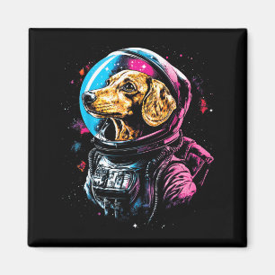 Dachshund Astronaut Space Suit Men Funny Dog Meme Magnet