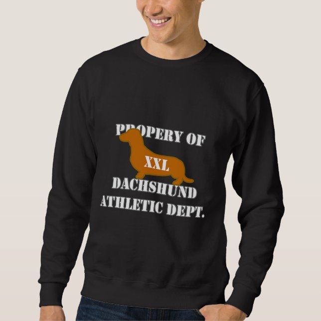 Dachshund Athletic Xxl Sweatshirt (Front)