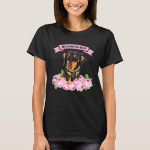 Dachshund Aunt Wiener Doxie Owner Floral Women Gi T-Shirt