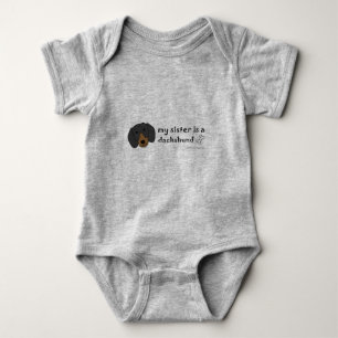 dachshund baby bodysuit