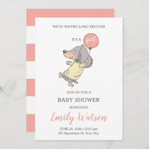 Dachshund Baby Shower Invitation