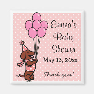 Dachshund Baby Shower Magnet