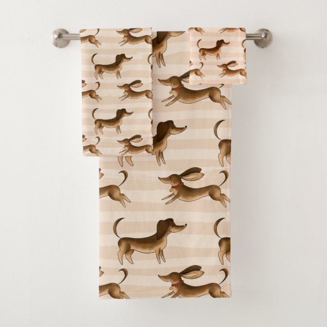 Dachshund Bath Towel Set (Insitu)