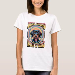Dachshund Best Friend With A Wag T-Shirt
