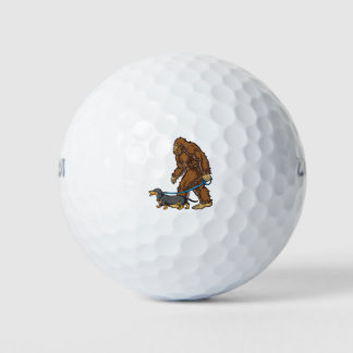 Dachshund Bigfoot Shirt for Men Women Boys Girls Golf Balls
