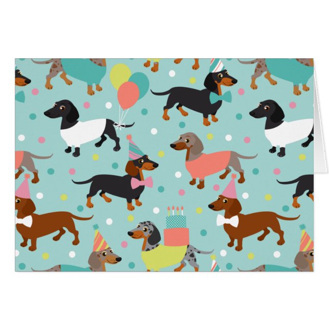 Dachshund Birthday (Front Horizontal)