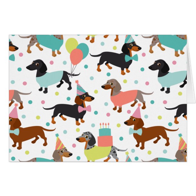Dachshund Birthday (Front Horizontal)