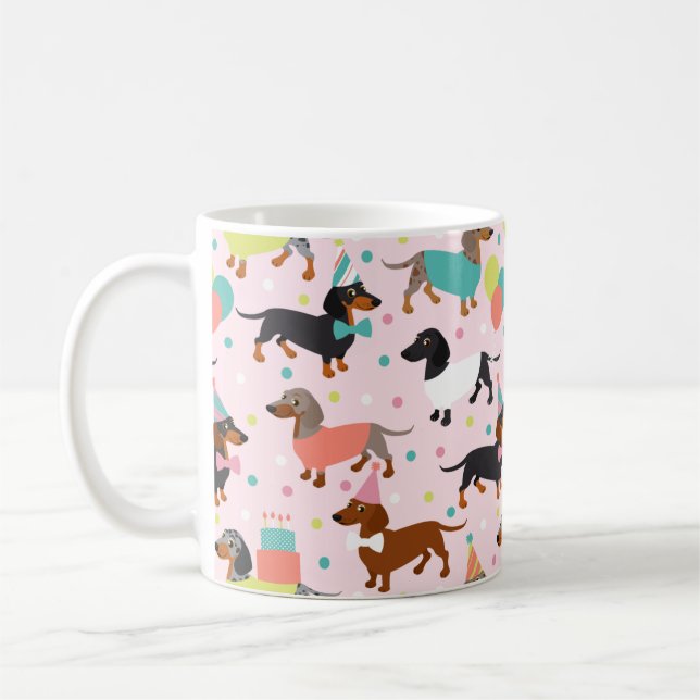 Dachshund Birthday Coffee Mug (Left)