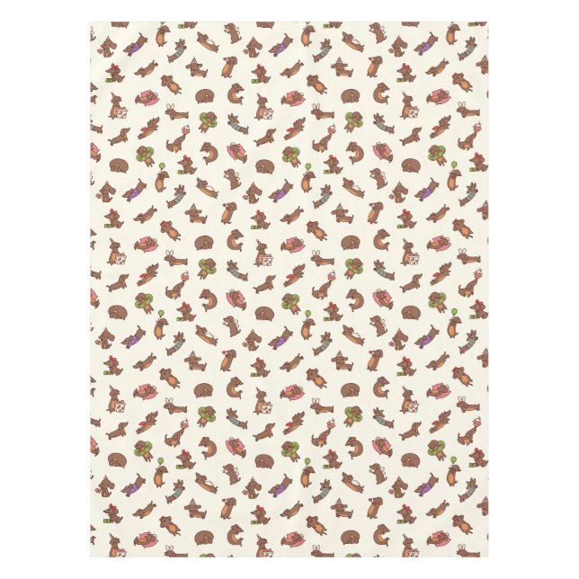 Dachshund Birthday Tablecloth (Front)