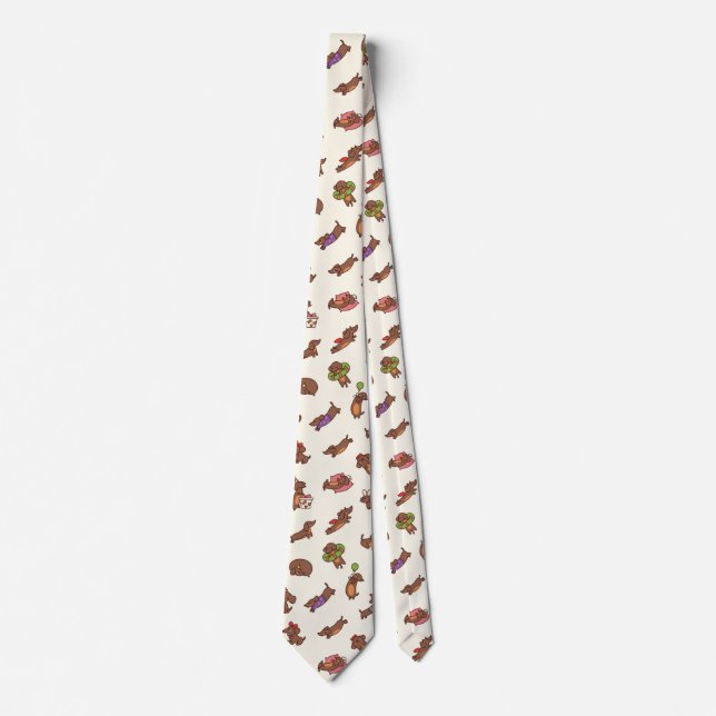Dachshund Birthday Tie (Front)