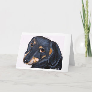 Dachshund black and Tan Notecard