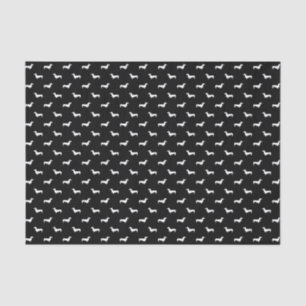 Dachshund black and white tissue paper